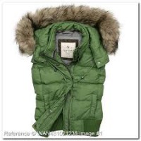 chaleco plumas verde